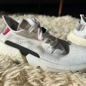 Adidas mesh white workout shoes